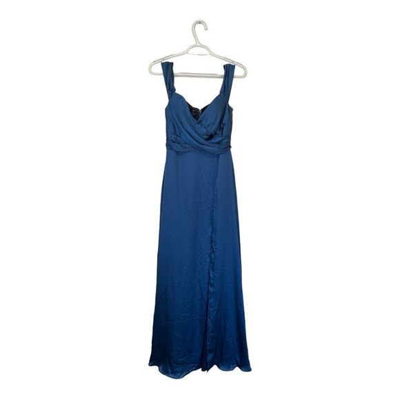 NWOT Dessy Collection 3108 Off the Shoulder Flounce Sleeve Empire Waist Gown 0 - Picture 4 of 11